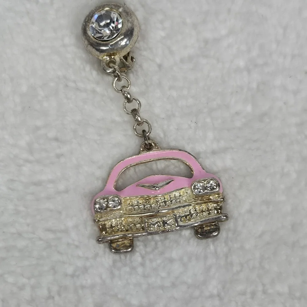 Vintage Mary Kay‎ Pink Cadillac Earrings Rhinestone Kitsch Car Novelty